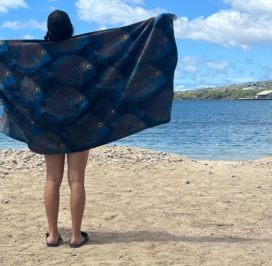 Blue Yellow-Eye-Kole Towel
